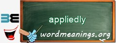 WordMeaning blackboard for appliedly